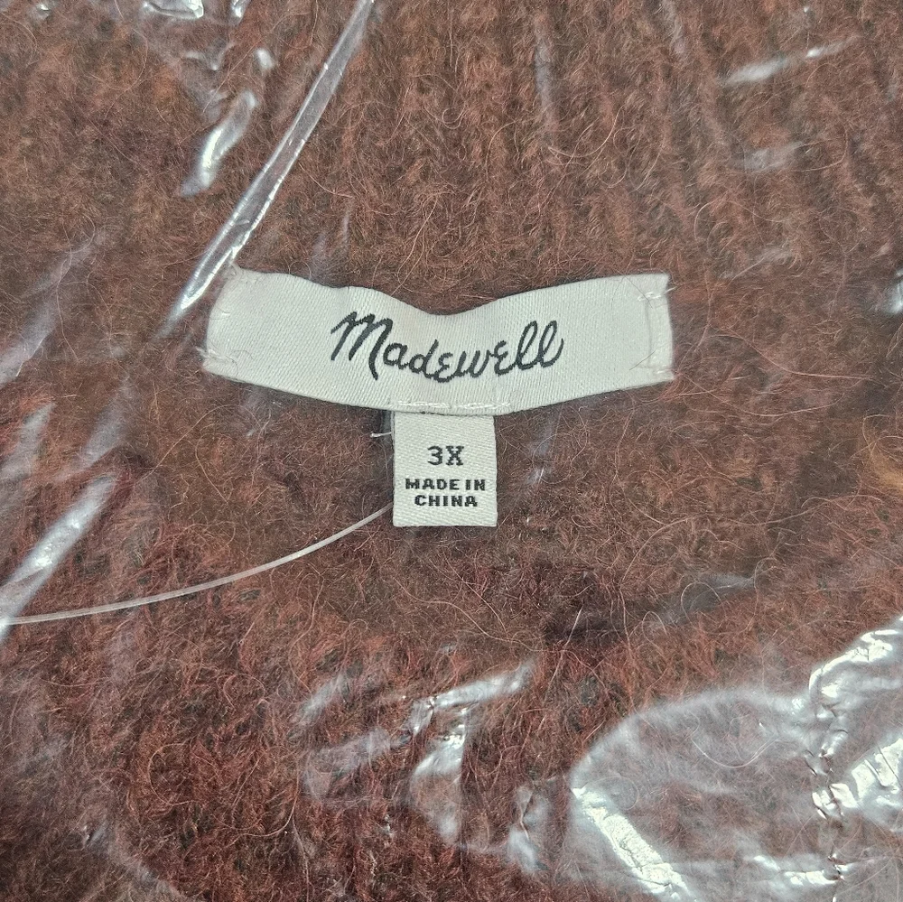 NWT Madewell Plus Cable Havener Pullover Sweater Size 3X